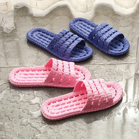 EVA Couple Quick-Drying Slippers: Waterproof, Anti-Slip, Soft Soles for Home and Bathroom.