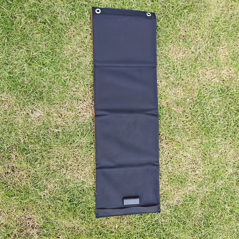 Foldable 25W solar panel charger with high conversion rate, designed for outdoor camping and emergency charging.