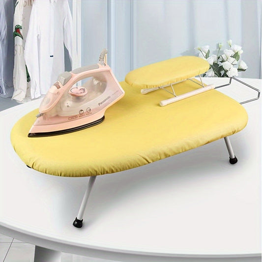 Compact and foldable ironing board perfect for collars, cuffs, and garments. Made from stainless steel and plastic materials, this board is ideal for home use, especially during the winter season.