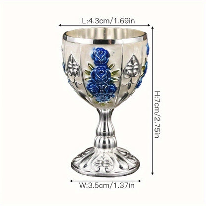 Small golden wine glass, high-footed wine glass, golden cup, banquet wine glass, tea water cup, holy water cup, wine accessories, decorative ornaments.