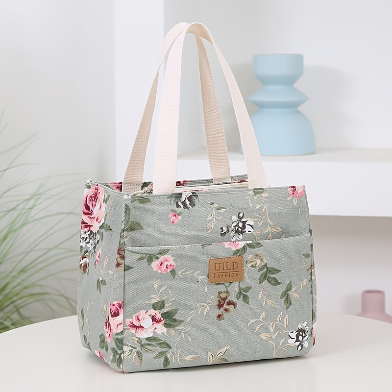 Stay stylish and organized with our large capacity insulated lunch bag. The aluminum foil lining keeps your food fresh all day, making it perfect for work, travel, or picnics. Choose from a variety of floral designs to suit your personal style. Stay