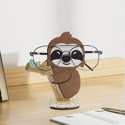 This adorable wooden sloth eyeglass stand is the perfect addition to your home or office decor. Keep your glasses safe and in style with this charming cartoon animal fashion holder. It also makes a wonderful Christmas or New Year gift for your loved ones.