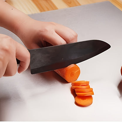 Set of 4 Stainless Steel Cutting Plates for Kitchen Chopping Blocks, Heavy Duty Pastry Boards for Meat, Vegetables, Bread. Food Safe, Easy to Clean with Built-In Lip for Kitchen Counters