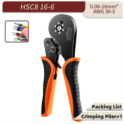 1 Set Ferrule Crimping Tool Kit with 1200 PCS Wire Connectors, Ferrule Crimper for Insulated Electrical Ferrules 23-7 AWG (0.25-10 mm²)