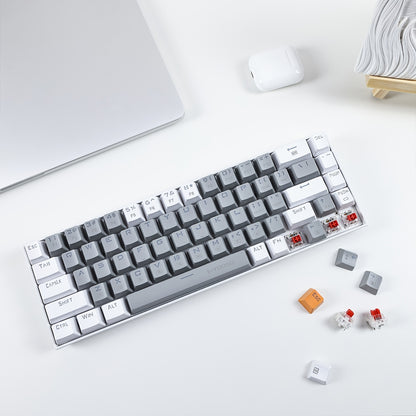 E-YOOSO Z-686 is a portable 65% mechanical gaming keyboard with backlighting and ergonomic design. It features a unique bicolor mold, compact 68 keys, and is suitable for Windows PC