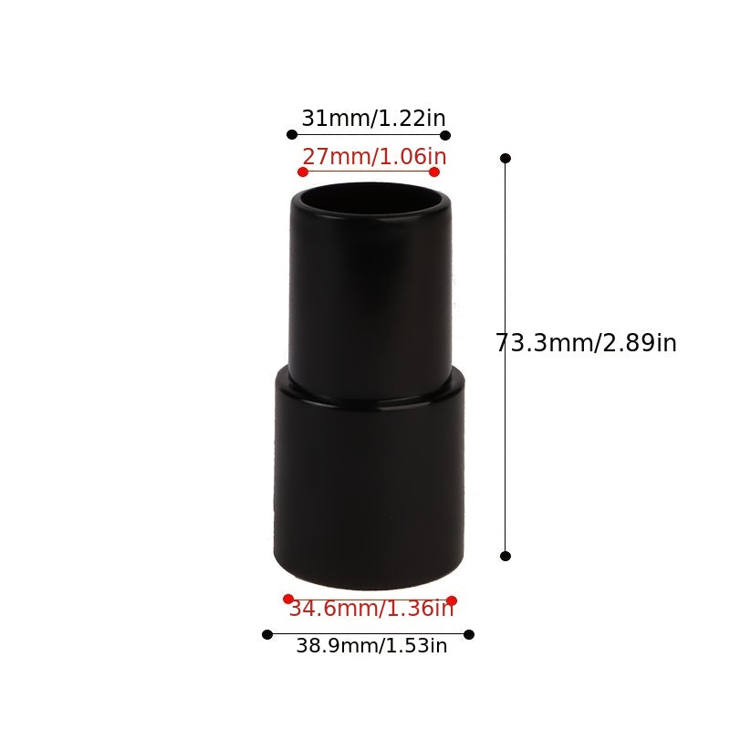 To'plamga plastikdan yasalgan 25 dyuymli moslashuvchan vakuum yoriq asbobi qo'shiladi. 1-1/4" va 1-3/8" vakuum shlanglari bilan mos keladi, qiyin erishiladigan joylarni oson tozalash uchun.