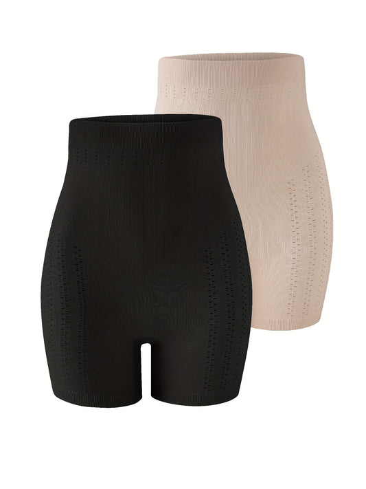 2 sets of shaping shorts for women, comfortable, breathable, and slimming with tummy control.