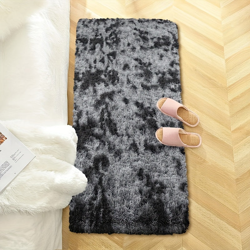 Soft fluffy shag area rug for living room or bedroom. This non-slip, machine washable carpet adds a cute, luxurious touch to your home decor.