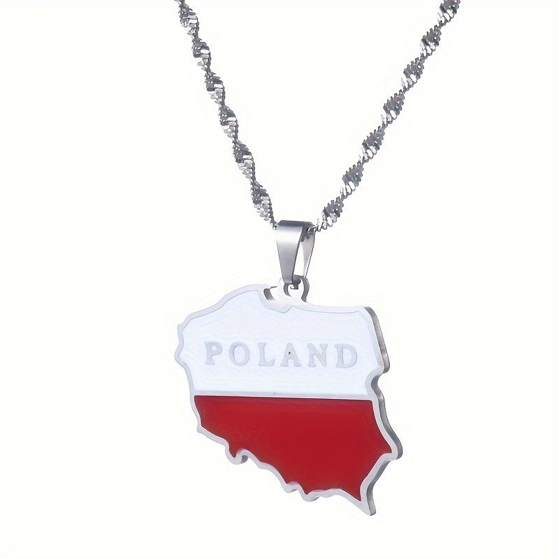 Stylish Polish Pendant Necklace for Women - Made of Stainless Steel, Featuring Ethnic & Minimalist Design, Ideal for Everyday Wear or Special Occasions, Polish Jewelry Collection