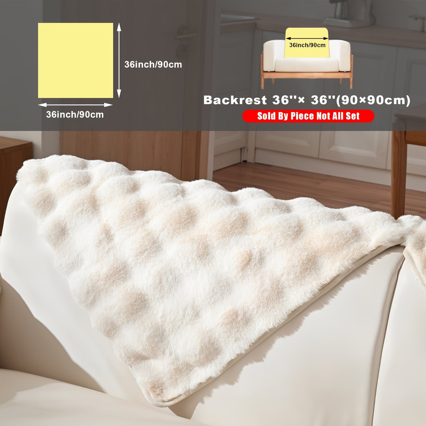 New Bubble Fleece Sofa Cover available in 8 colors with modern design, pet-friendly, and machine washable. Suitable for 2, 3, 4, and combination sofas, with 450-500g fabric weight and long pile fleece. No print, with other craftsmanship included.