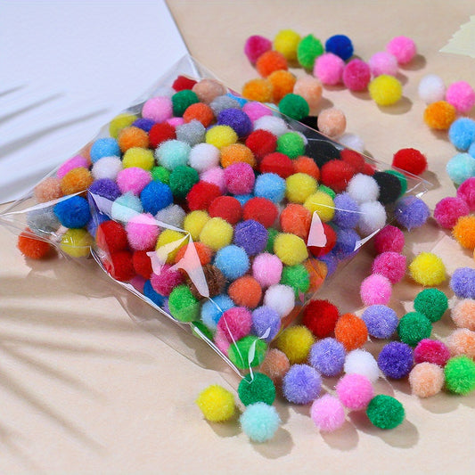 100/400/1000/2000pcs 1cm Pompoms for making crafts, cultivating creativity, and decorating in multicolor. Ideal for DIY art projects.