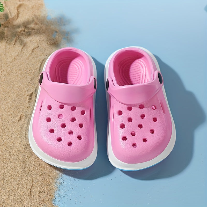 Breathable EVA clogs for boys & girls, casual slip-on shoes for toddlers to age 14, all-season lightweight footwear.