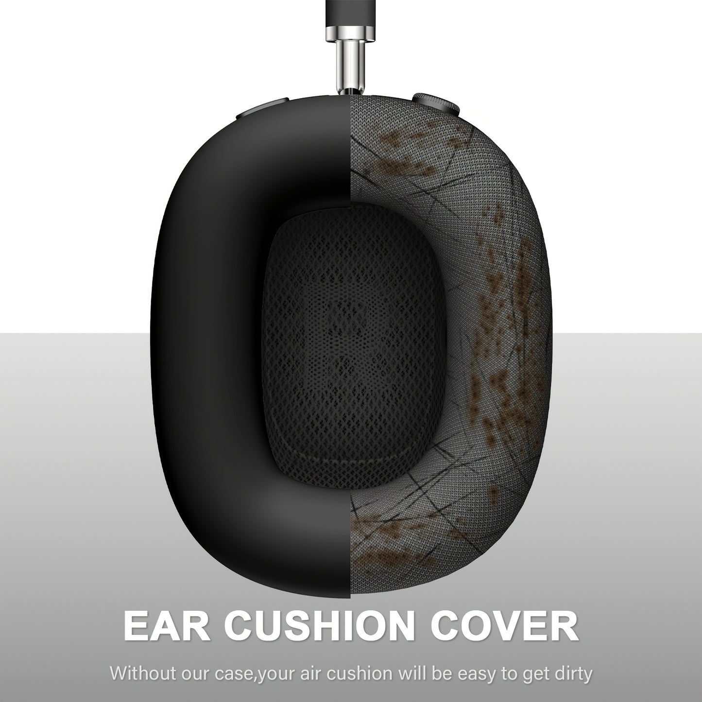 3 silicone headphone covers for AirPods Max with anti-scratch protective cases, rain drop shockproof design, dustproof ear cushion caps in various colors. Soft matte finish, durable &