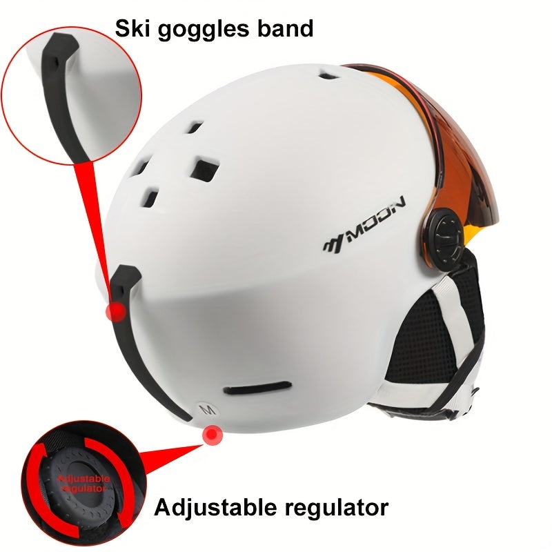 High-quality MOON Skiing Helmet Goggles for outdoor sports and skateboarding.