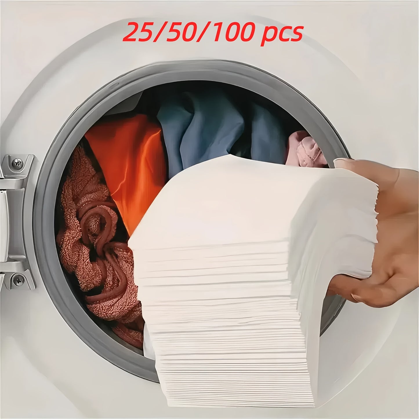 Color Catcher Laundry Sheets in packs of 25, 50, or 100 trap dye and prevent color transfer during blended washes.