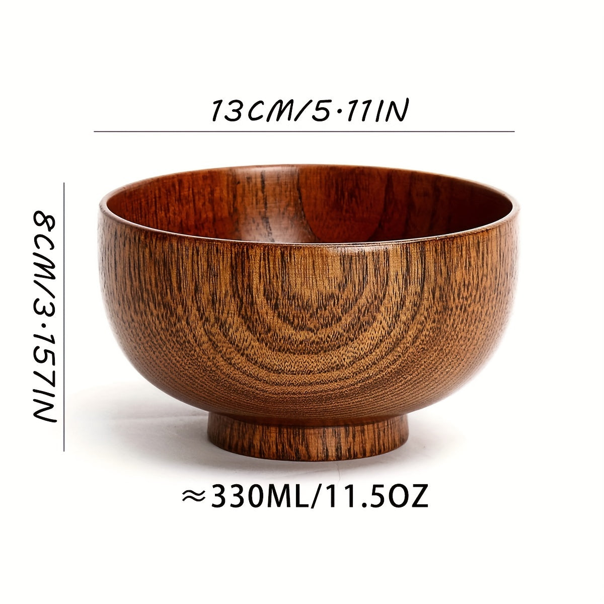 1pc Acid Jujube Wood Bowl, Household Retro Camping Tableware, Anti-scalding Anti-fall, Kitchen Supplies