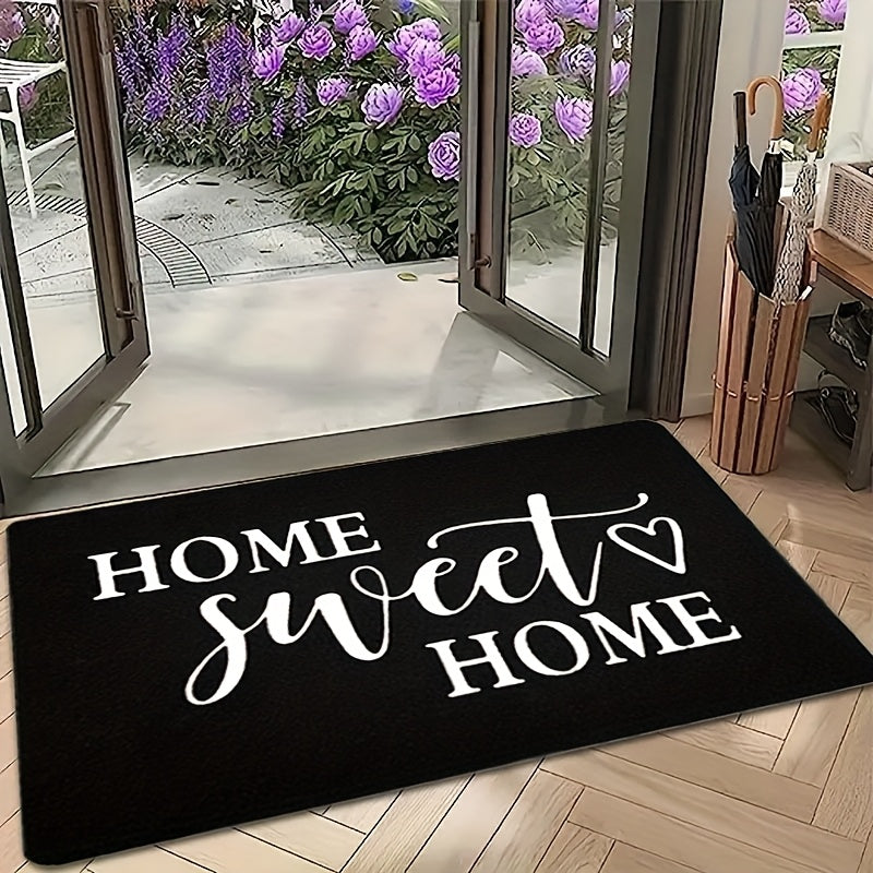 Add a welcoming touch to your home with our charming "Home Sweet Home" doormat! This high-quality mat is non-slip, waterproof, and machine washable, making it perfect for high traffic areas. Its dirt-resistant design makes it ideal for both indoor and