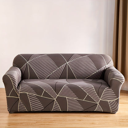 Four Seasons Printed Sofa Cover with Elastic Slipcover for Couch Protection from Cats, Ideal for Living Room or Office.