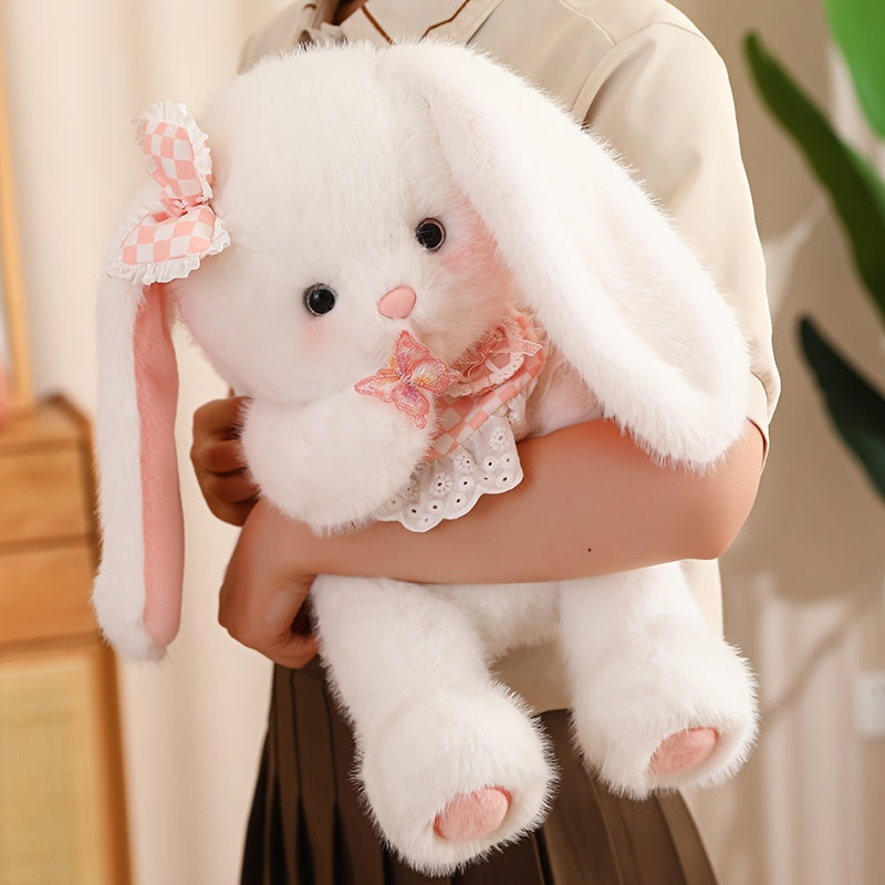 45cm Kawaii Rabbit Plush Toy Teddy Bear Soft Stuffed Animal Doll, Ideal for Home Decor and Gifts, Made of Soft Polyester Fiber