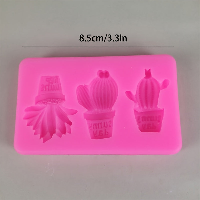 Make your own cactus-shaped silicone molds for effortlessly decorating cakes with fondant, gumpaste, or chocolate candies. Perfect for all your sweet creations!