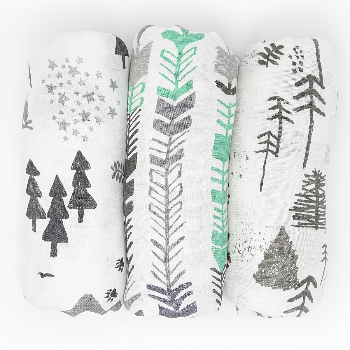 Top Pick: Adventure Themed Ultra-Soft Bamboo Muslin Swaddle Blankets for Kids, Set of 3, Size 119.38x119.38 cm, Hand Wash Only