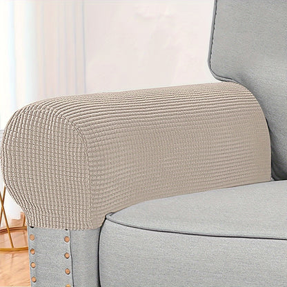 2 stretch sofa arm covers that are dust-proof and pet scratch-proof, perfect for home decor.