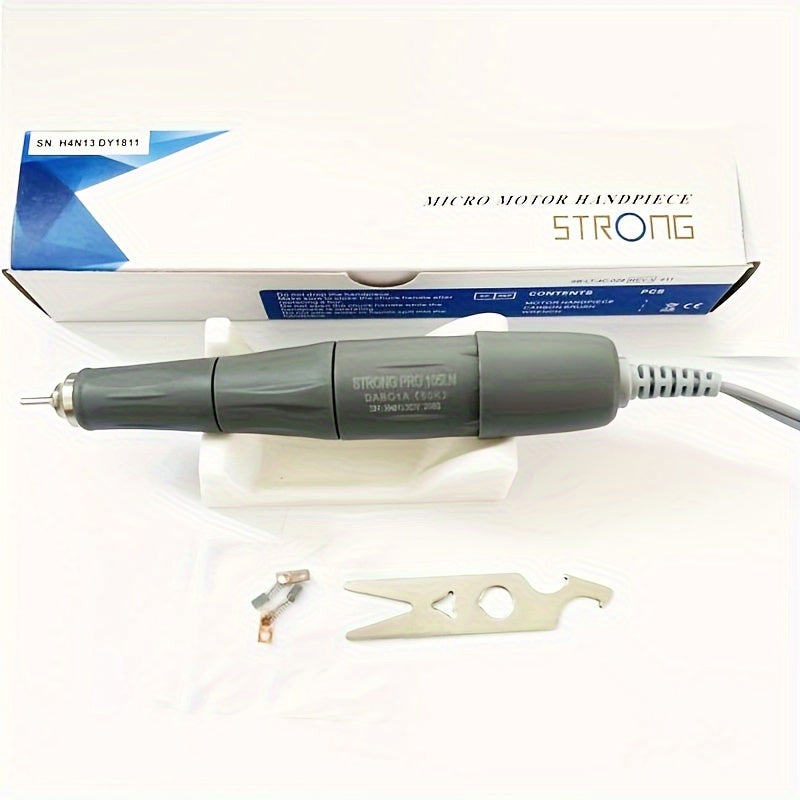 Powerful micromotor nail drill pen machine with handpiece for polishing at 35K & 45K RPM.