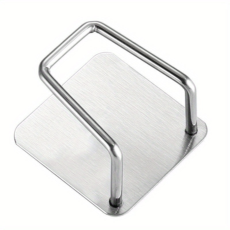 Kitchen sink stainless steel wire ball storage rack with a wall-mounted sponge drain rack for organizing scouring cloths, ornaments, and other items.