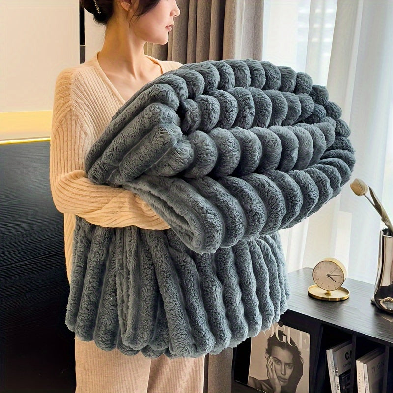 Soft, Warm, and Cozy Flannel Throw Blanket - Perfect for Couch, Bed, or Office Nap Time | Stain-Resistant, All-Season Comfort Available in Various Colors