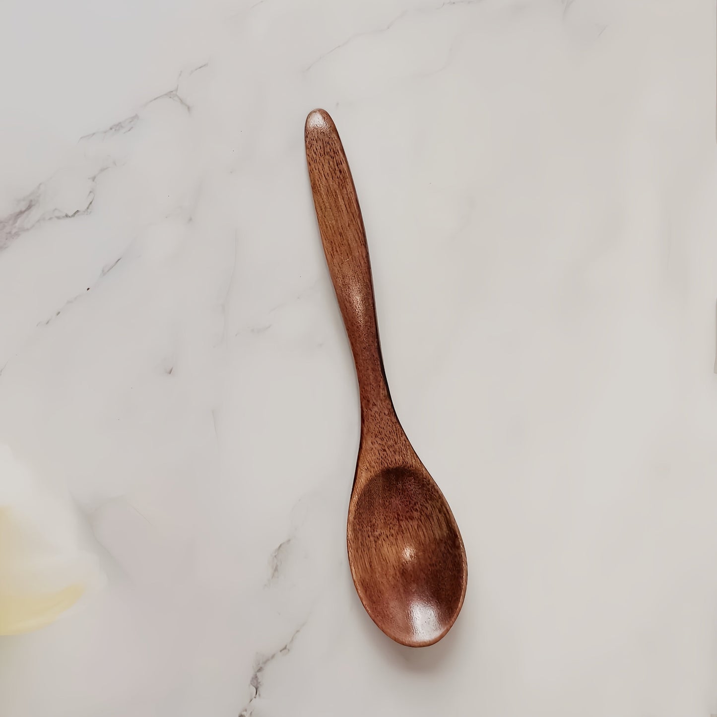 Handcrafted Japanese Solid Wood Spoon - Ideal for Various Uses such as Soup, Porridge, Coffee, Honey, and Desserts - Smooth and Polished Finish - Perfect for Home Cooking