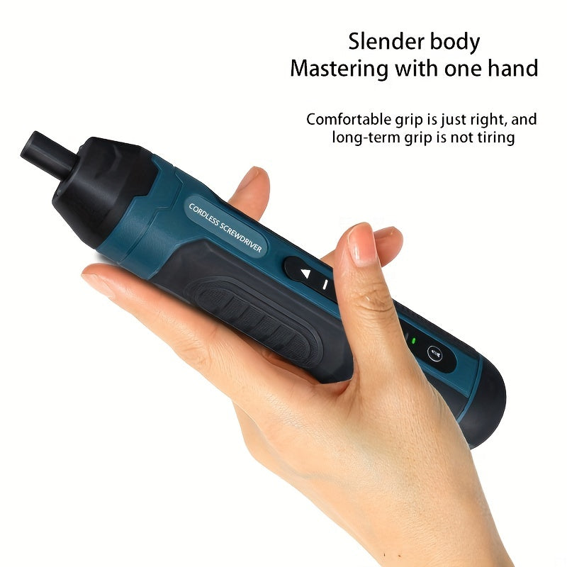 3.6V cordless lithium screwdriver with 4 torque settings.