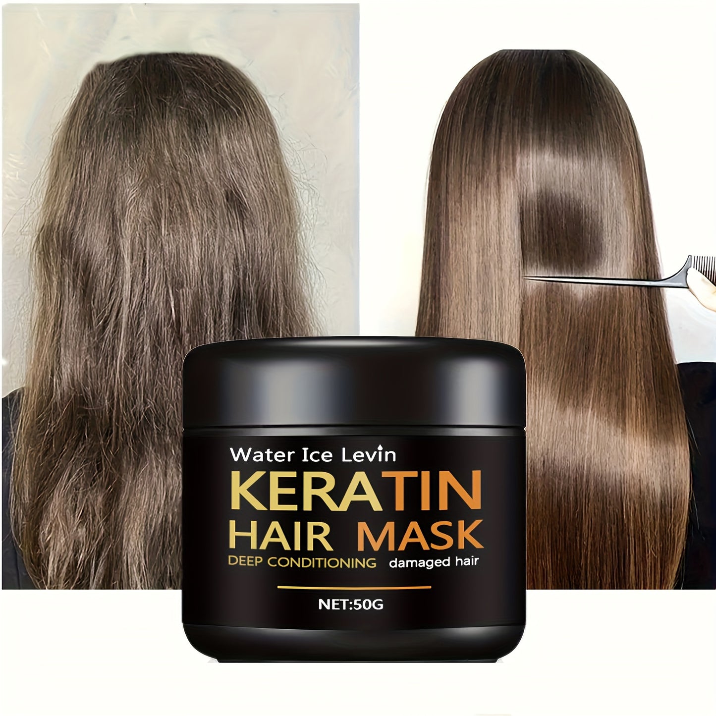 Moisturizing Keratin Hair Mask repairs and nourishes damaged, dry hair from root to tip.