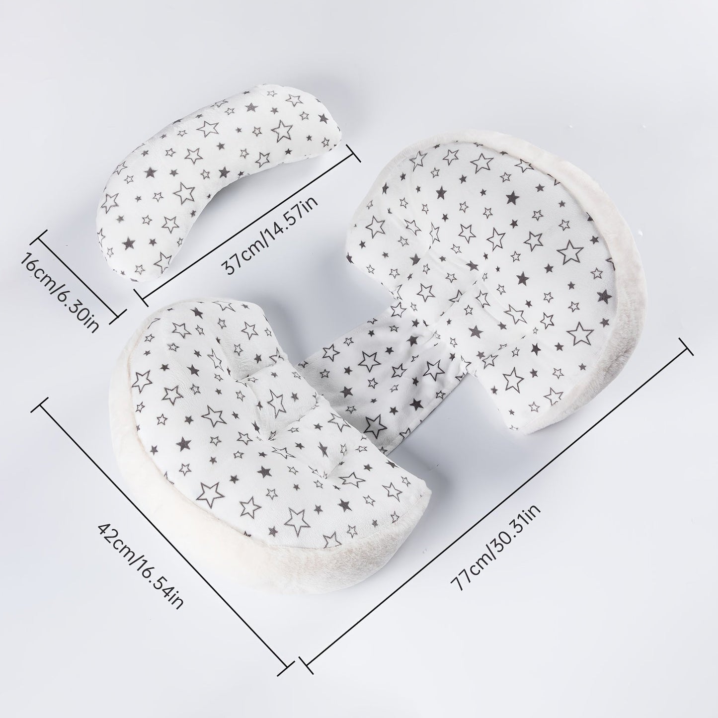 Experience ultimate comfort with our Pregnancy Support Pillow. Made from medium soft polyester fiber, this lightweight full body cushion provides support for your buttocks, protects your back, and aids in side sleeping. Suitable for ages 14 and up.