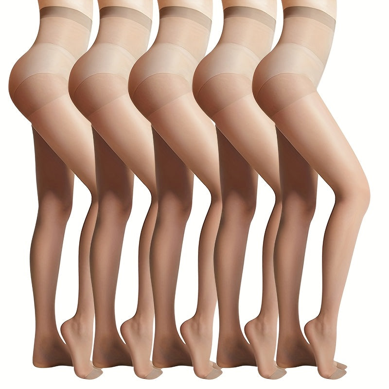 Goodnorm 5-Pack Black Stockings for Women, Ultra-thin and invisible, perfect for a sexy look. Suitable for Spring, Autumn, and Summer.