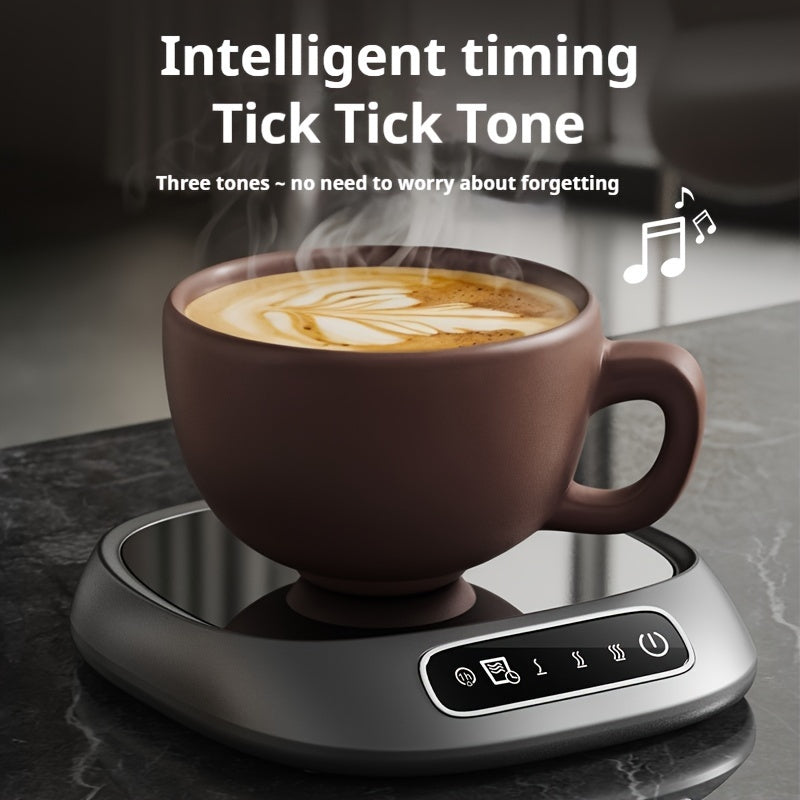 Keep your coffee warm with the 1pc Smart Coffee Cup Warmer. This electric pad maintains a constant temperature with 3-level adjustment options. Easily powered by USB, it features intelligent touch control and auto shut-off for convenience. Take this