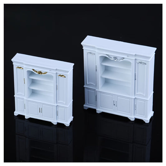 Stylish Small Furniture Set - White Bookcase & Cabinet Combo, Ideal for Home Decoration in Any Space