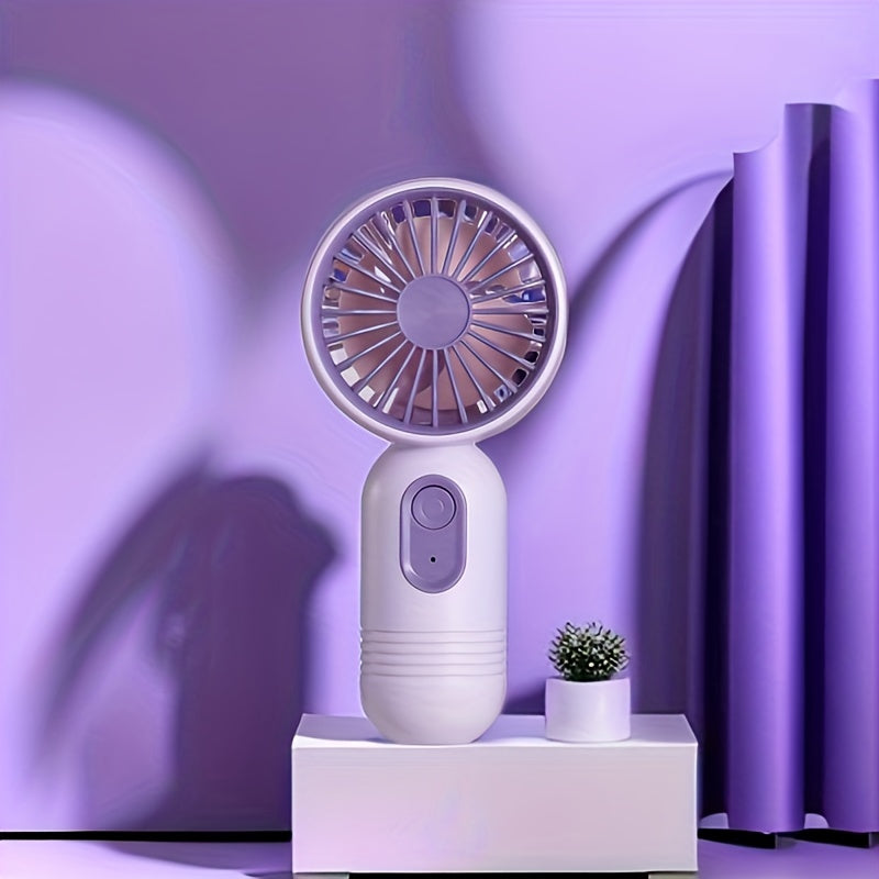 Portable Mini Fan, Rechargeable via USB, 3 Speed Settings, Ideal for Women on the Go, Perfect for Hot Weather, 
 Great for Office, Outdoor Activities, Travel, and Camping.