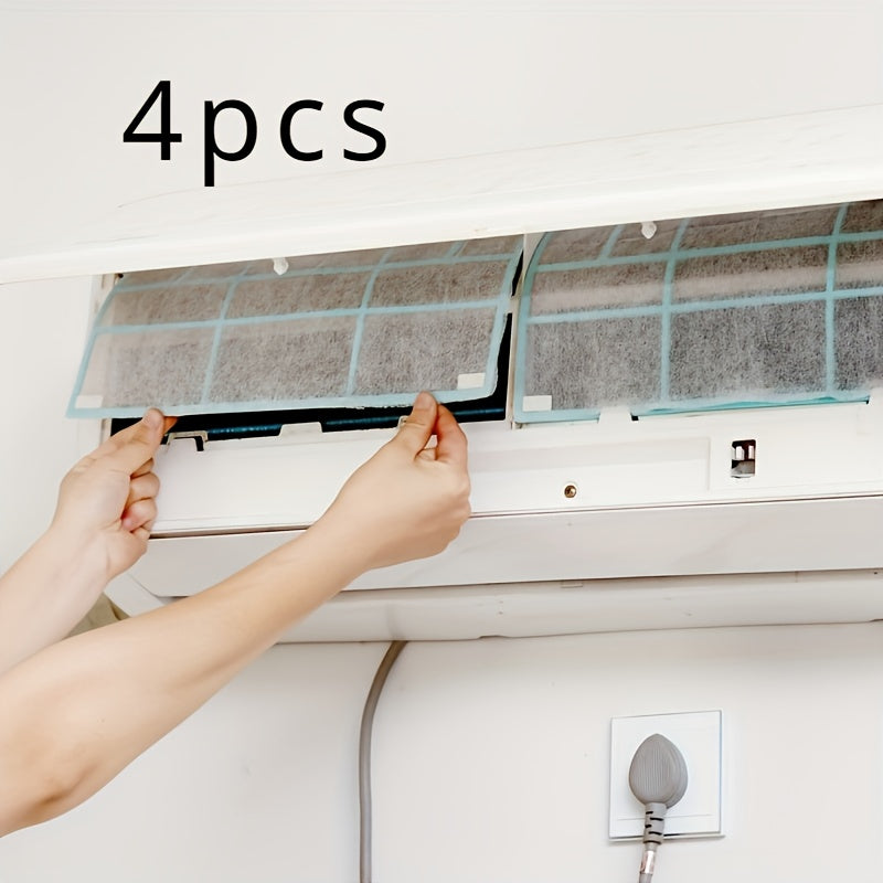 Washable and reusable air conditioner filters, comes in a set of 2/4 pieces. Made of durable paper and polycarbonate material, easy to cut to fit your specific air conditioning unit. Designed to enhance air quality and improve system efficiency.