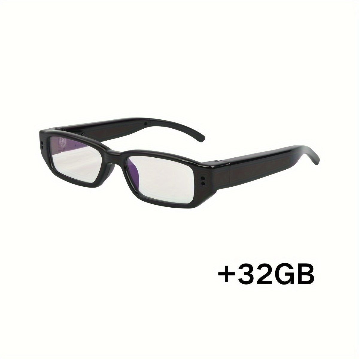 1pc Smart Glasses with 1080P HD video, ideal for outdoor sports and conference recording. Includes 32GB/64GB memory card.