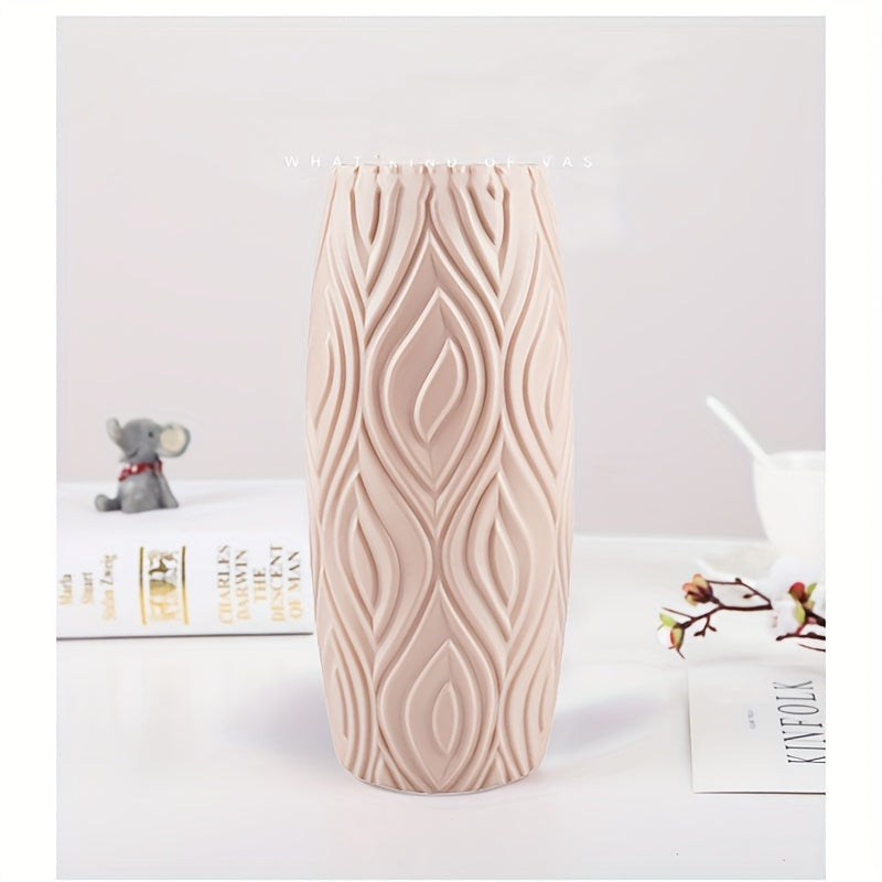 1 Plastic Flower Vase: Drop-resistant, unbreakable, ideal for home decor.