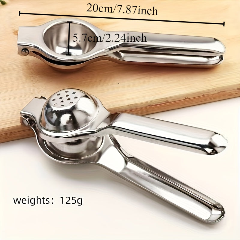 Essential Kitchen Gadget - Stainless Steel Manual Citrus Juicer for Fresh Lemon & Orange Juice, Hand Press Squeezer