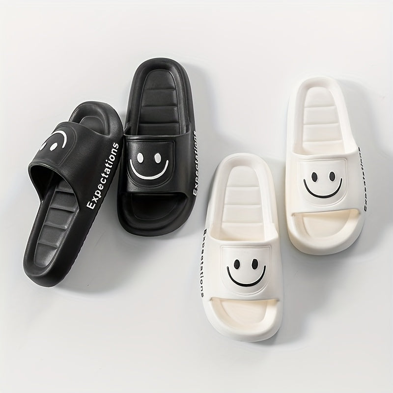 Simple design indoor slippers with thick anti-slip soles, perfect for couples. Available in women's and men's sizes.