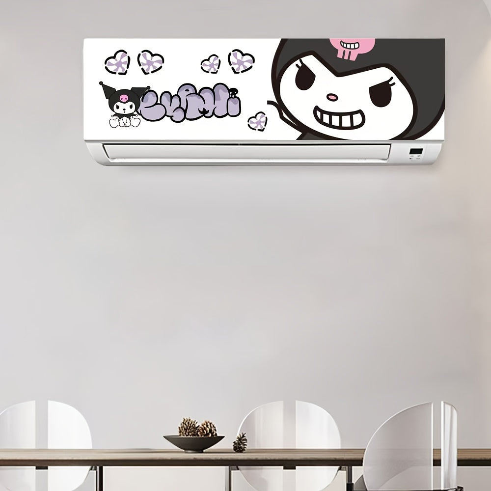 Enhance your air conditioner with a cute cartoon-themed decal sticker made of PVC material. This decorative adhesive accessory requires no electricity and adds a fun touch to your AC unit.