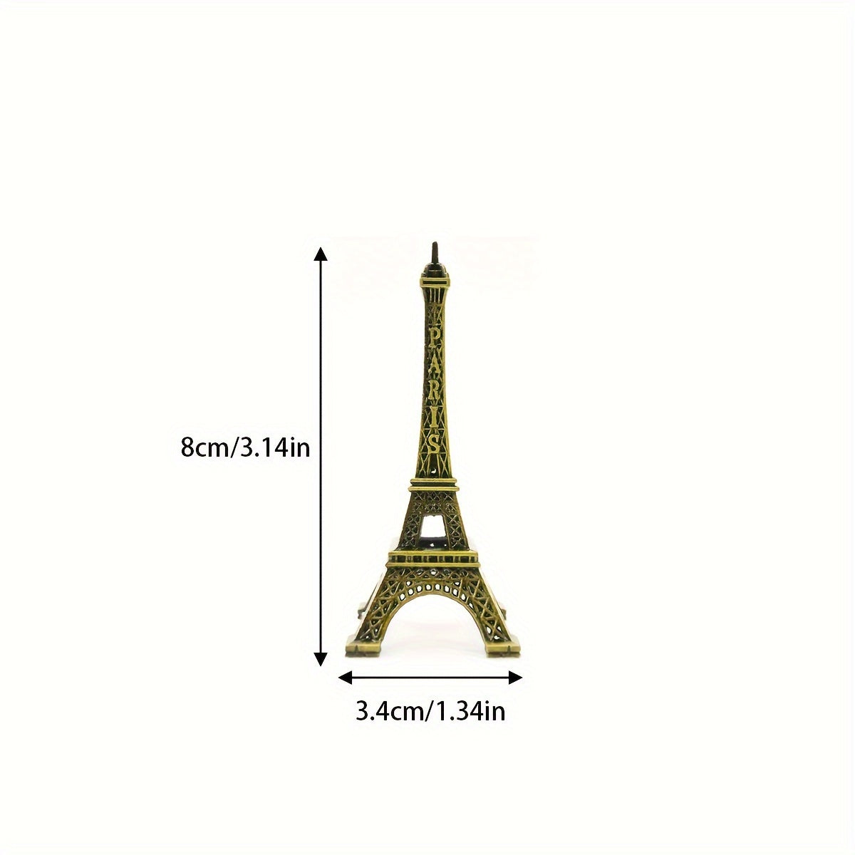 Versatile Eiffel Tower Statue, Cast Iron Decor for Home and Office, Indoor/Outdoor Display, No Electricity Required.