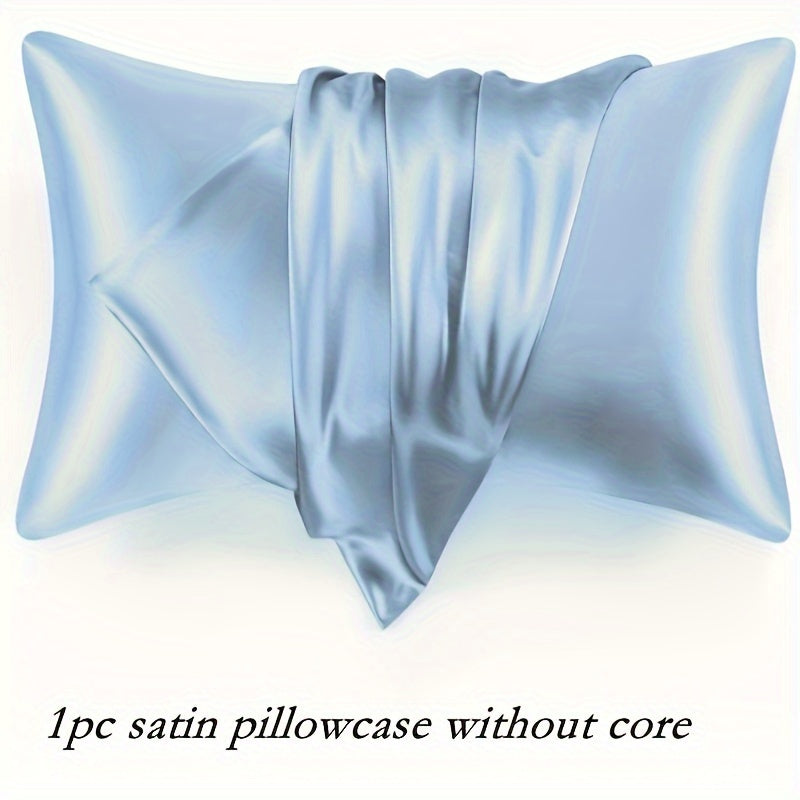 Satin Pillowcase in Queen Size, Envelope Closure for Silky Softness, Cooling Breathable Polyester Fabric, Machine Washable, Features Active Printing and Woven Craftsmanship, Lightweight at 80-85g Square Weight.