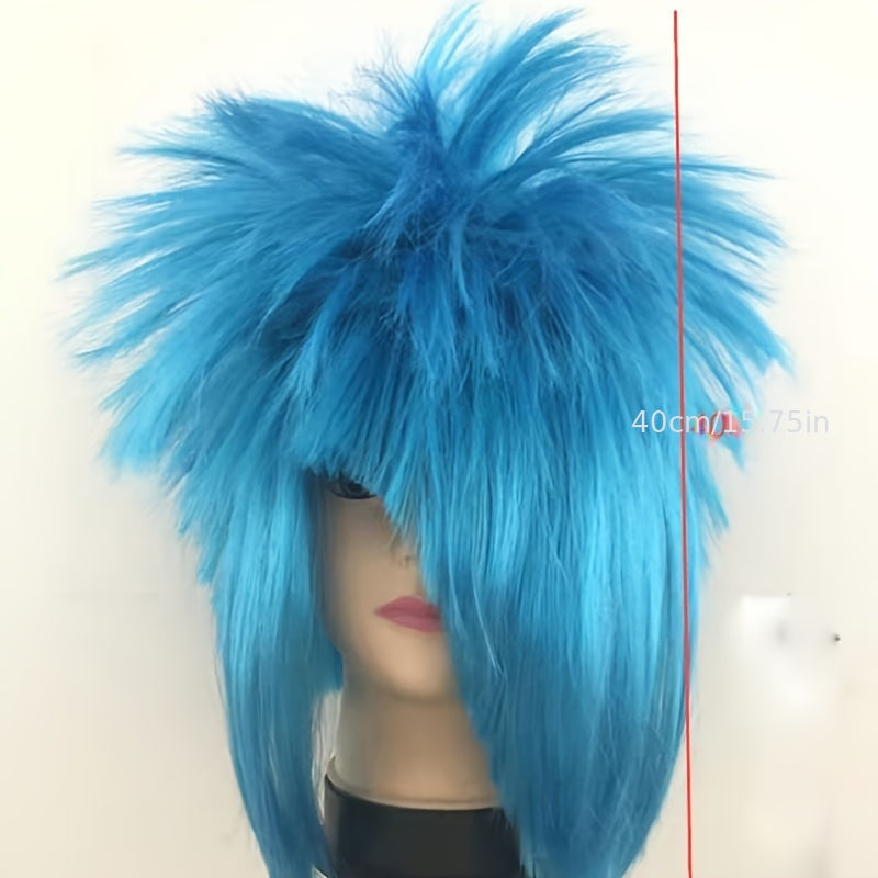 Stylish Short Straight Wig - Ideal for Cosplay & Halloween, Effortless Synthetic Hair for an Easy Wear