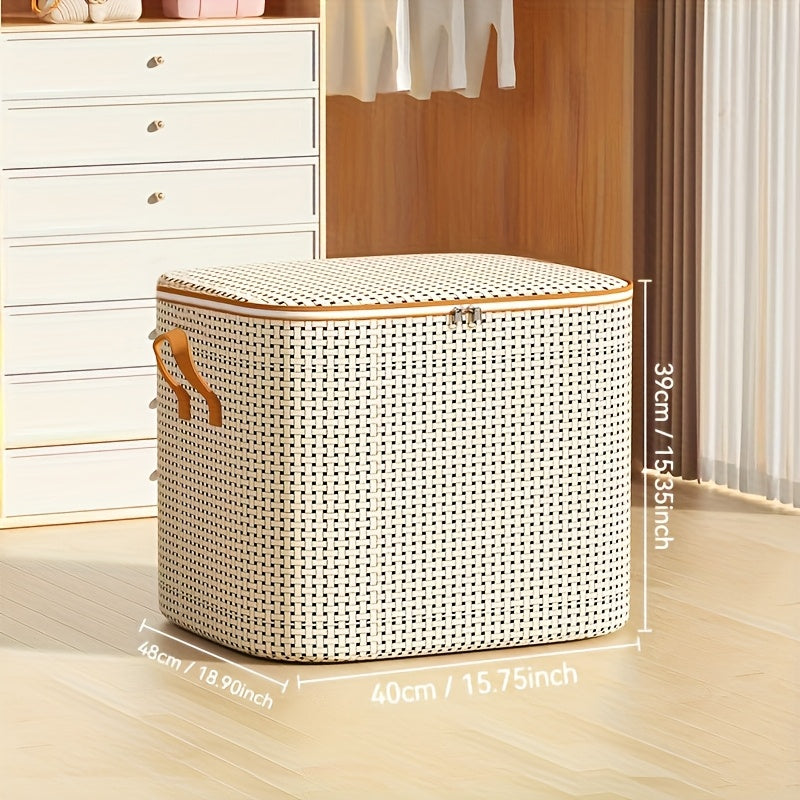 Large waterproof storage bag for clothes and quilts - dustproof and moisture-resistant plastic organizer bag with square shape. This versatile moving and packing bag can also be used for trunks.