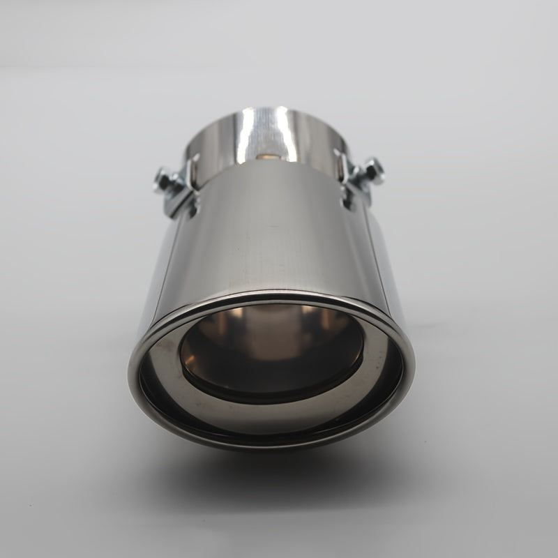 Universal stainless steel exhaust tips for cars, high performance, durable, rustproof, compatible with most models.