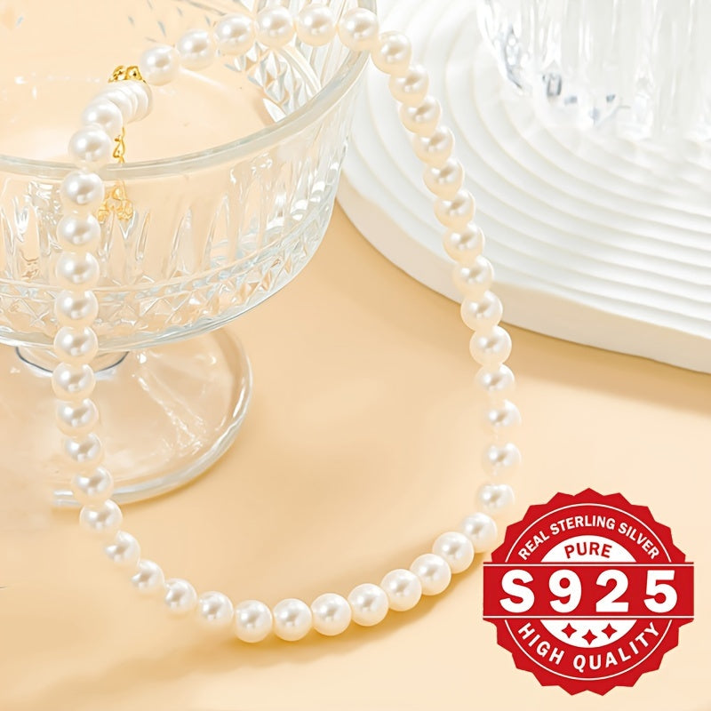 Ajoyib Shell Pearl Marjon 925 Sterling Silver bilan tayyorlangan - Onalar kuni, Sevgi kuni, To'ylar va Maxsus Tadbirlar uchun Ideal Sovg'a, Gippoallergen va Ayollar uchun Ko'p Maqsadli Dizayn