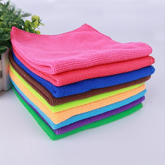 5 Microfiber Cleaning Cloths, Super Absorbent, Soft, Non-Shedding, 30x30cm, Solid Color with Space Theme, Hand Wash Only, Ideal for Kitchen, Dining, Living Room, Office, Bathroom